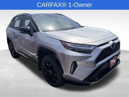Silver Sky Metallic/Midnight Black Metallic 2024 Toyota RAV4 Hybrid SE