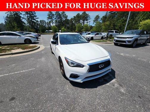 Pure White 2020 INFINITI Q50 3.0t LUXE