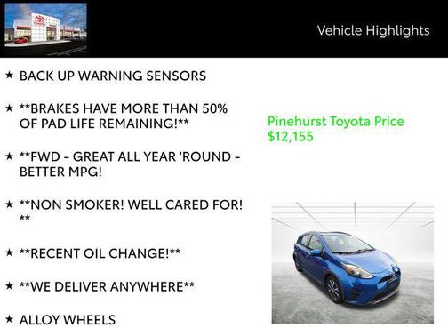 2018 Toyota Prius c Two