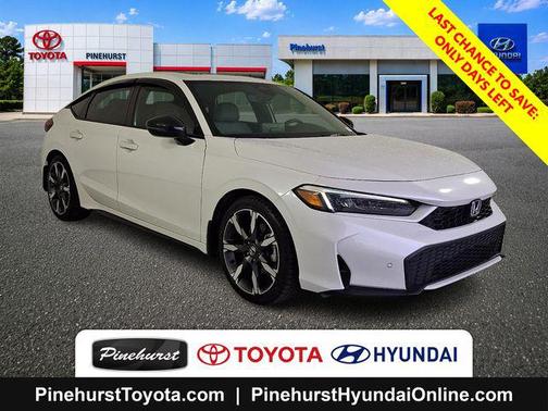 Platinum White Pearl 2025 Honda Civic Hybrid Sport Touring