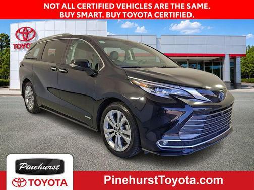 Midnight Black Metallic 2021 Toyota Sienna Platinum 7 Passenger
