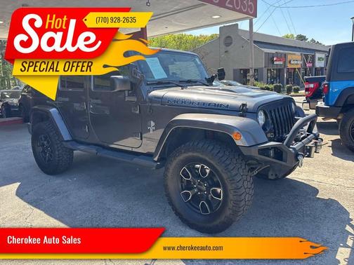 Gray 2017 Jeep Wrangler Unlimited Smoky Mountain 4x4 4dr SUV