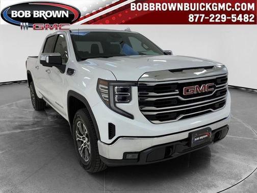 Summit White 2025 GMC Sierra 1500 SLT