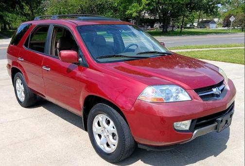 Red 2002 Acura MDX Touring