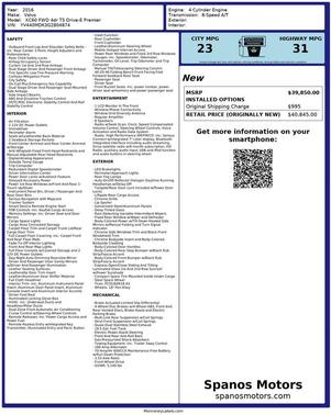 2016 Volvo XC60 T5 Drive-E Premier