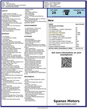 BLACK 2016 Mercedes-Benz E-Class