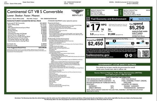 2017 Bentley Continental GT V8 S