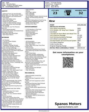 2020 Mercedes-Benz E-Class E350 Premium