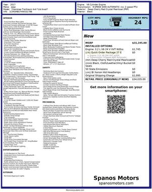 2017 Jeep Cherokee Trailhawk