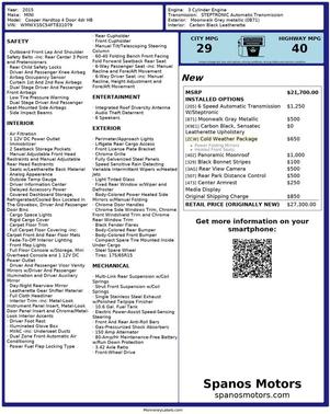 GREY 2015 MINI Hardtop Cooper