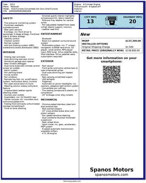 2012 Maserati GranTurismo Base