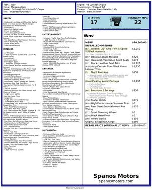 2018 Mercedes-Benz AMG GLE 43 Coupe 4MATIC