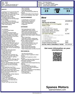 2016 MINI Convertible Cooper S