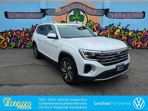 Opal White Pearl 2024 Volkswagen Atlas 2.0T SEL