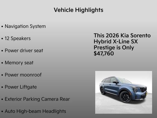 2026 Kia Sorento Hybrid SX Prestige