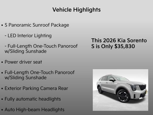 2026 Kia Sorento S