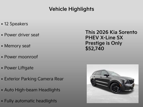 2026 Kia Sorento Plug-In Hybrid X-LINE SX PRESTIGE