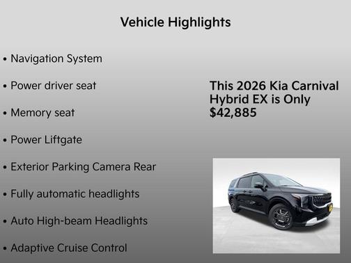 2026 Kia Carnival Hybrid EX