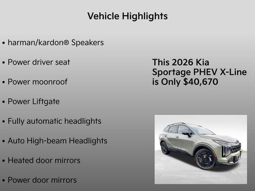 2026 Kia Sportage Plug-In Hybrid X-Line