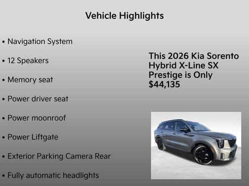 2026 Kia Sorento Hybrid X-LINE SX PRESTIGE