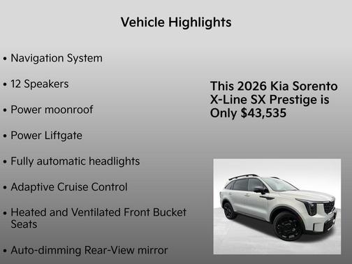 2026 Kia Sorento SX Prestige