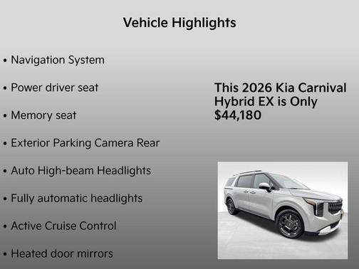 2026 Kia Carnival Hybrid EX