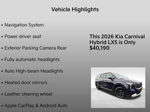 2026 Kia Carnival Hybrid LXS