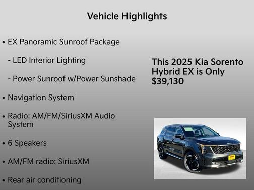 2025 Kia Sorento Hybrid EX