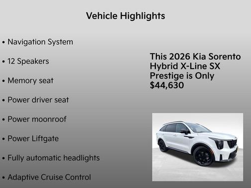 2026 Kia Sorento Hybrid X-LINE SX PRESTIGE