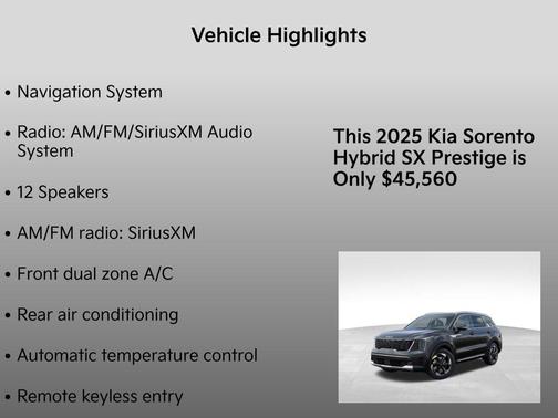 2025 Kia Sorento Hybrid SX Prestige
