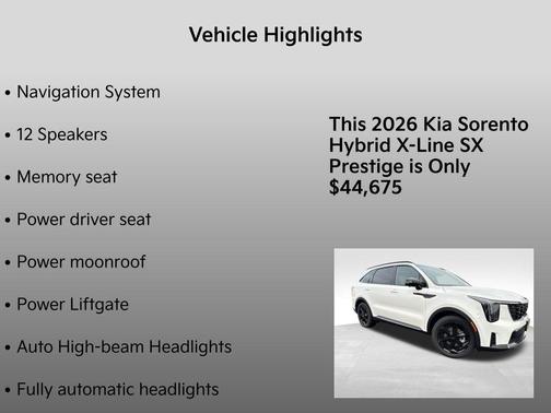 2026 Kia Sorento Hybrid X-LINE SX PRESTIGE