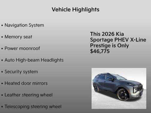 2026 Kia Sportage Plug-In Hybrid X-Line Prestige