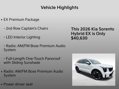 2026 Kia Sorento Hybrid EX