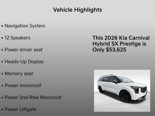 2026 Kia Carnival Hybrid SX PRESTIGE