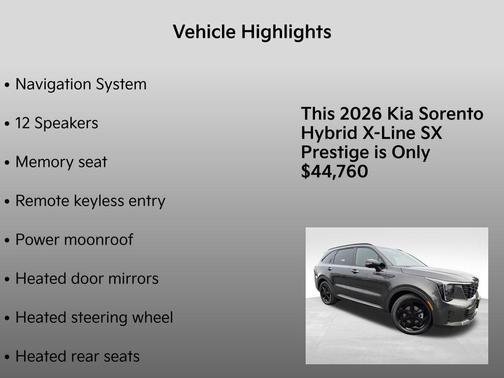 2026 Kia Sorento Hybrid X-LINE SX PRESTIGE