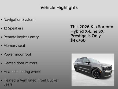 2026 Kia Sorento Hybrid X-LINE SX PRESTIGE