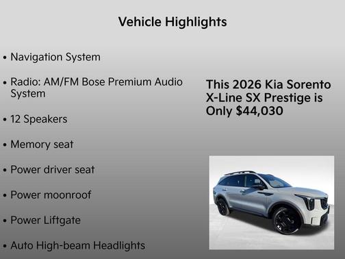 2026 Kia Sorento SX Prestige