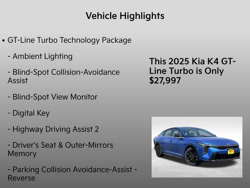 2025 Kia K4 GT-Line Turbo
