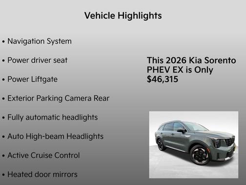 2026 Kia Sorento Plug-In Hybrid EX