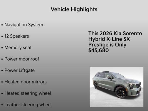 2026 Kia Sorento Hybrid X-LINE SX PRESTIGE