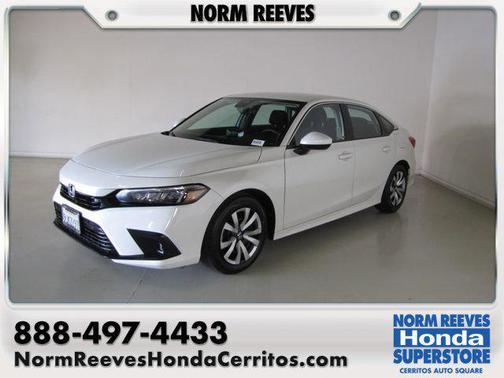 White 2023 Honda Civic LX