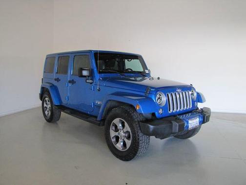 Blue 2016 Jeep Wrangler Unlimited Sahara