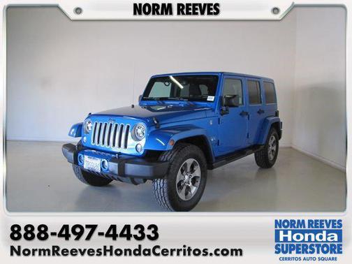 Blue 2016 Jeep Wrangler Unlimited Sahara