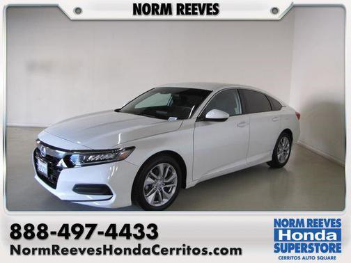 White 2019 Honda Accord LX
