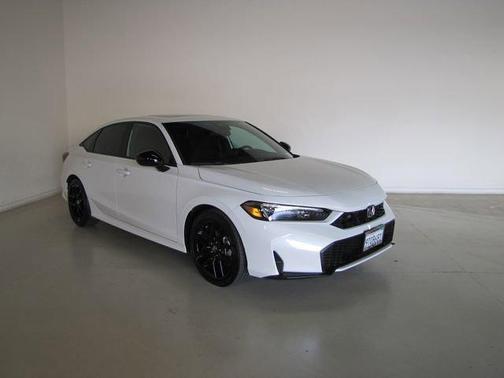White 2025 Honda Civic Hybrid Sport
