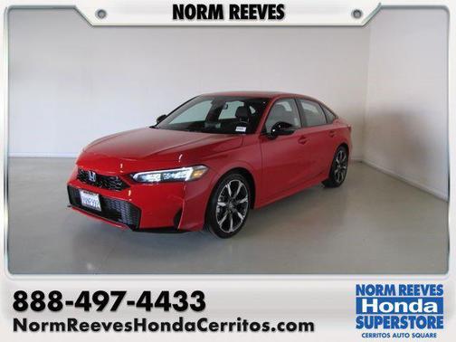 Red 2025 Honda Civic Hybrid Sport Touring