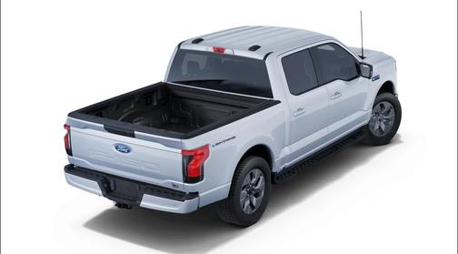 Space White Metallic 2025 Ford F-150 Lightning Flash