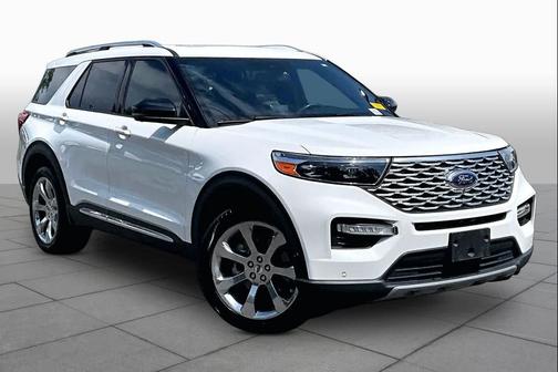 Star White Metallic Tri-Coat 2020 Ford Explorer Platinum