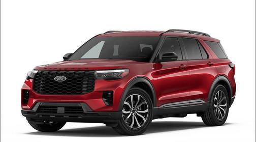 Rapid Red Metallic Tinted Clearcoat 2026 Ford Explorer ST-Line