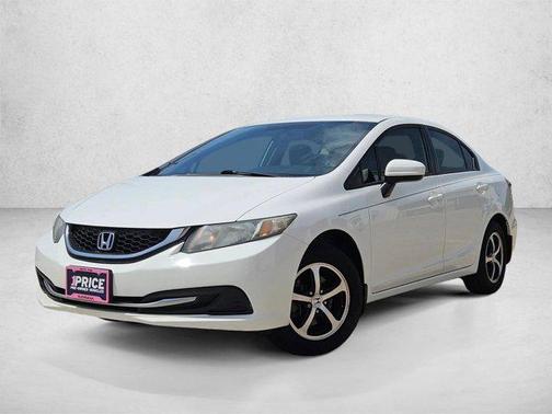 White 2015 Honda Civic SE
